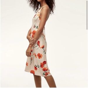 Aritzia Wilfred Creneau Cream Floral Slip Dress 2